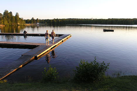 Badesøen ved Strandbadet Camping i Älghult