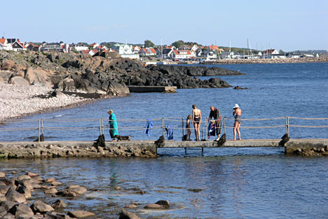 Badeliv fra mole i Mölle