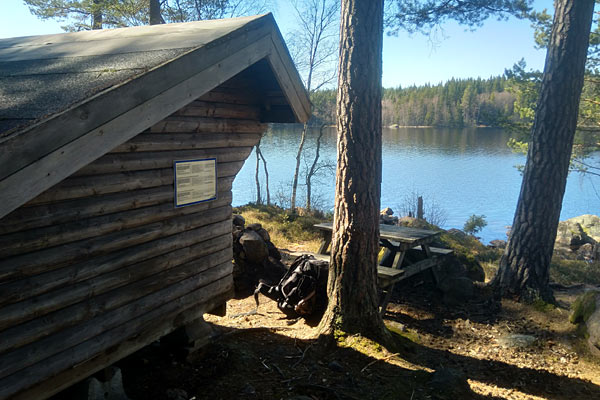 Shelteret ved Feresjön i slutningen af 1. etape