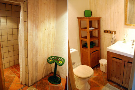 Fælles bad og toilet på Lagetorps Bed & Breakfast Fælles bad og toilet på Lagetorps Bed & Breakfast