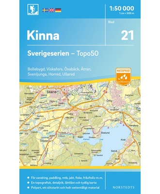 Kinna Sverigeserien - Topo50 - blad 21