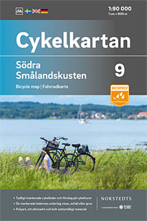 Cykelkartan blad 9 - Smålandskysten syd. Målestok 1:90.000