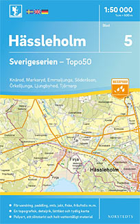 Hässleholm Sverigeserien - Topo50 - blad 5. Målestok 1:50.000
