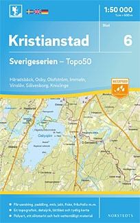 Kristianstad Sverigeserien - Topo50 - blad 6. Målestok 1:50.000