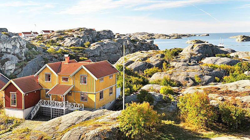 Arkitekttegnet luksushus i Skärhamn til 12 personer