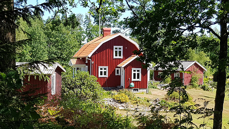 Hytte i Halland med kano og båd