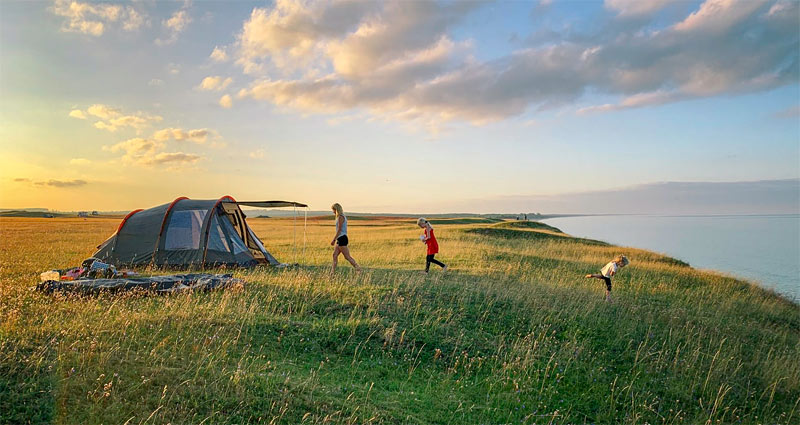 Camping midt i den svenske natur