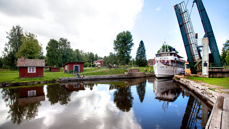 Mariestad ligger ca. 20 km fra Göta Kanalen