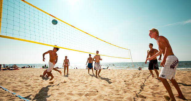 Wallyball på stranden ved Ängelholm