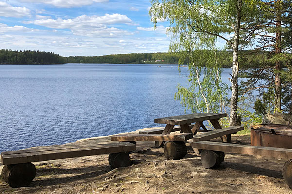 Udsigten fra shelterpladsen ved Bergatorpet