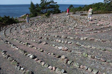 Stenlabyrinten Trojeborg på sydøen