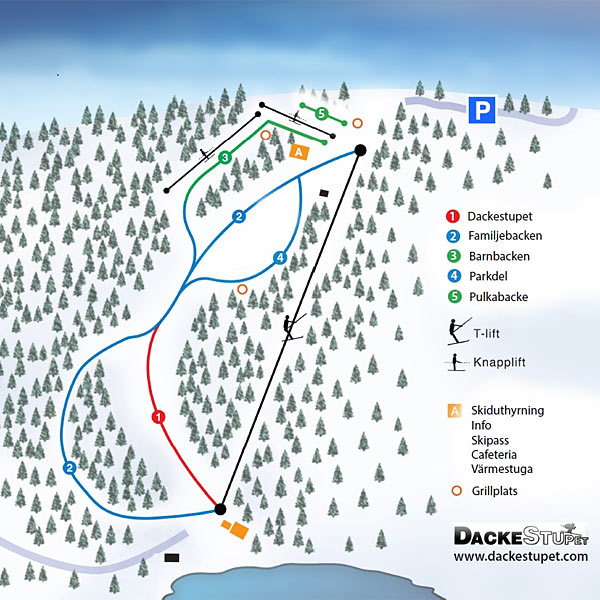 Dackestupet pistkort