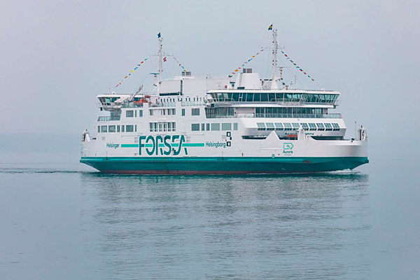 ForSeas færger sejler mellem Helsingør i Danmark og Helsingborg i Sverige