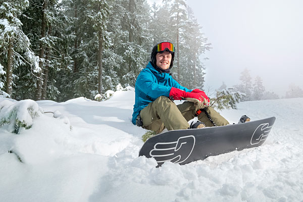 Snowboarder på Isaberg