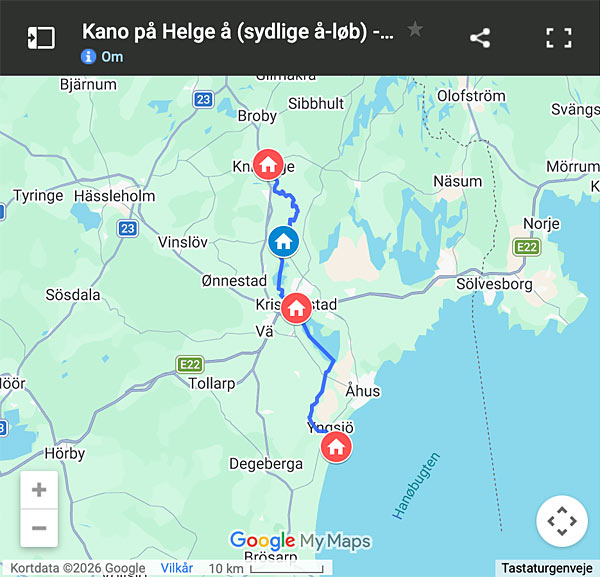 Kanotur på Helge Å, sydlige åløb