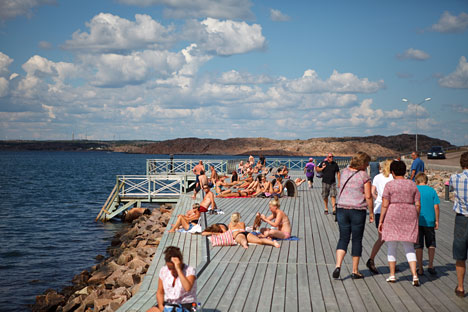 Badepladsen i byens centrum