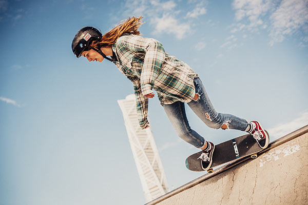 Du kan skate i Stapelbäddsparken ved Västra Hamnen