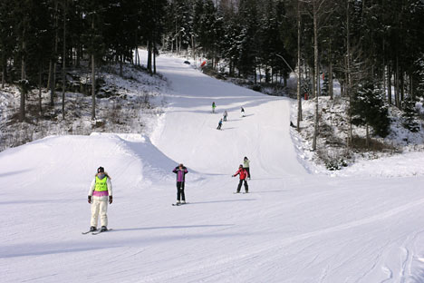 Blå pist med big jump