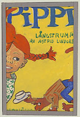 Omslagsbillede til bogen Pippi Långstrump fra 1945