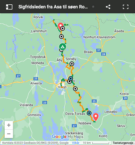 Sigfridsleden midt i Småland