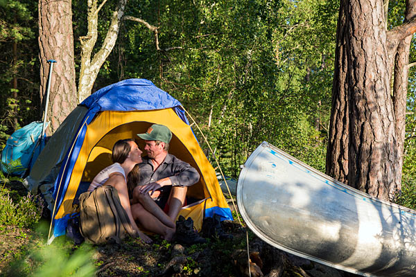 På kanotur i Småland