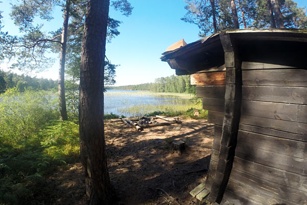 Shelter på Tjustleden i Småland