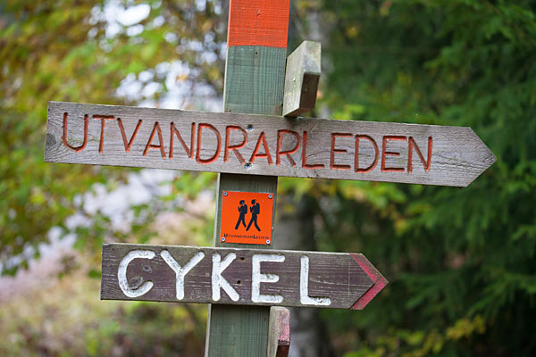 Utvandrarleden er både vandrerute (120 km) og cykelrute (110 km)