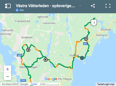 Vandreruten Västra Vätterleden