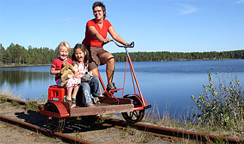 Skinnecykling på Smalspåret i Småland