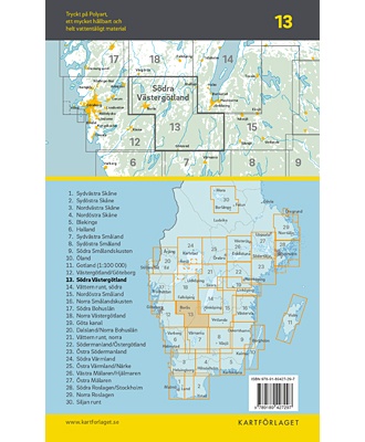 Cykelkartan 13 - Västergötland syd og Småland nordvest 