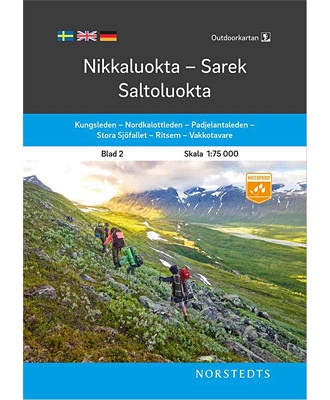 Outdoorkartan blad 2: Nikkaluokta Sarek Saltoluokta