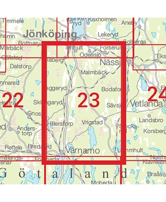 Värnamo Sverigeserien - Topo50 - blad 23