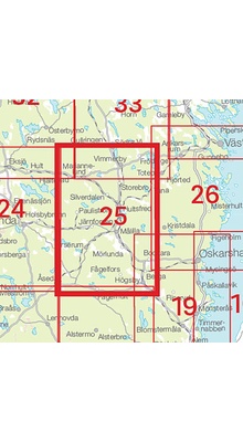 Hultsfred Sverigeserien - Topo50 - blad 25