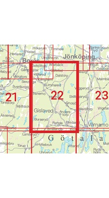 Gislaved Sverigeserien - Topo50 - blad 22