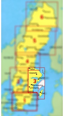 Östra Svealand Bil- & turistkort. Blad 3