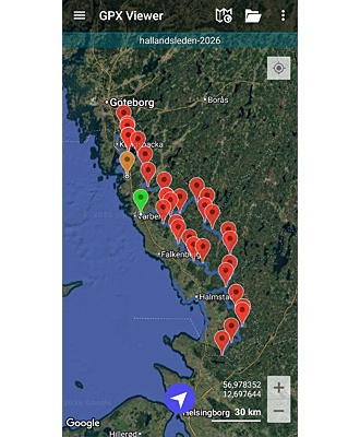 Hallandsleden. GPX-fil