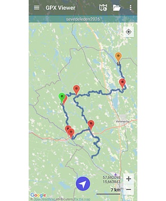 Sevedeleden. GPX-fil