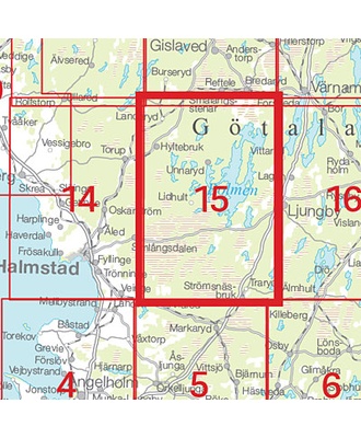 Bolmen Sverigeserien - Topo50 - blad 15