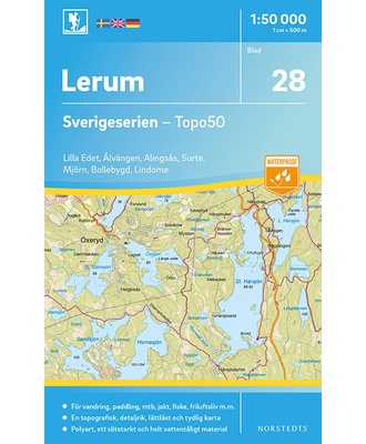 Lerum Sverigeserien - Topo50 - blad 28