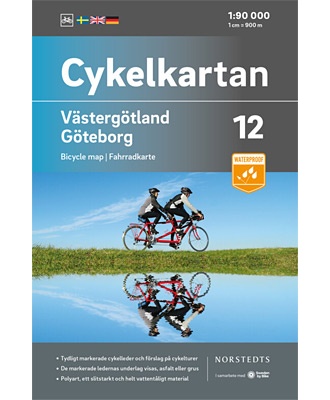 Cykelkartan Blad 12 - Västergötland med Gøteborg