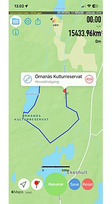Naturreservater mv. i Sydsverige. GPX-fil
