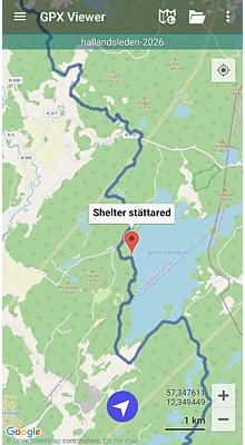 Hallandsleden. GPX-fil