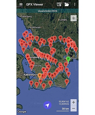 Skåneleden SL1-SL7. GPX-fil