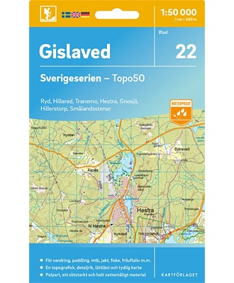 Gislaved Sverigeserien - Topo50 - blad 22