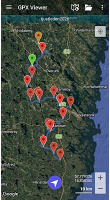 Tjustleden. GPX-fil