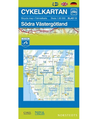 Cykelkartan Blad 13 - Västergötland syd og nordvest Småland