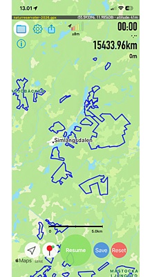 Naturreservater mv. i Sydsverige. GPX-fil