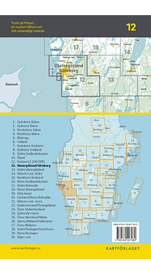 Cykelkartan 12 - Västergötland med Gøteborg