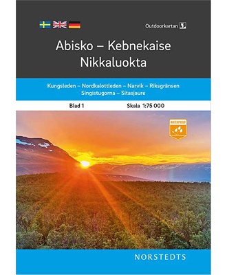 Outdoorkartan blad 1: Abisko Kebnekaise Nikkaluokta