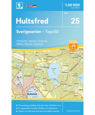 Hultsfred Sverigeserien - Topo50 - blad 25